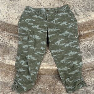Eddie Bauer Green Cargo Pants with Modern Camouflage